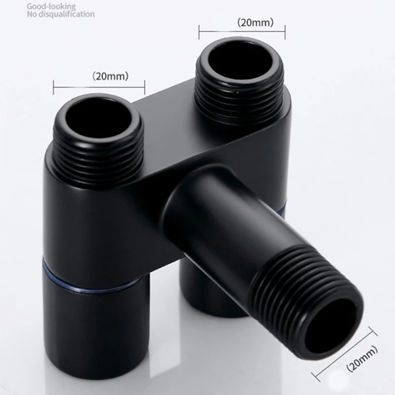 Mini Multi-Function Faucet Brass 1 Into 2 Out Dual Control Washing Machine Chrome Tap For Washing Machine And Toilet 6