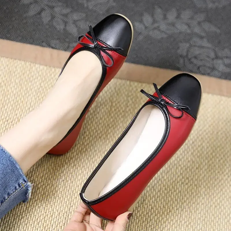 Shoes For Women 2025 Office Ladies Summer Footwear Low Heel