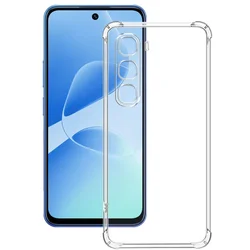 Silicone Soft Phone Case with Airbag Protection - Transparent Cover for Hot 60ProPlus (Clear)