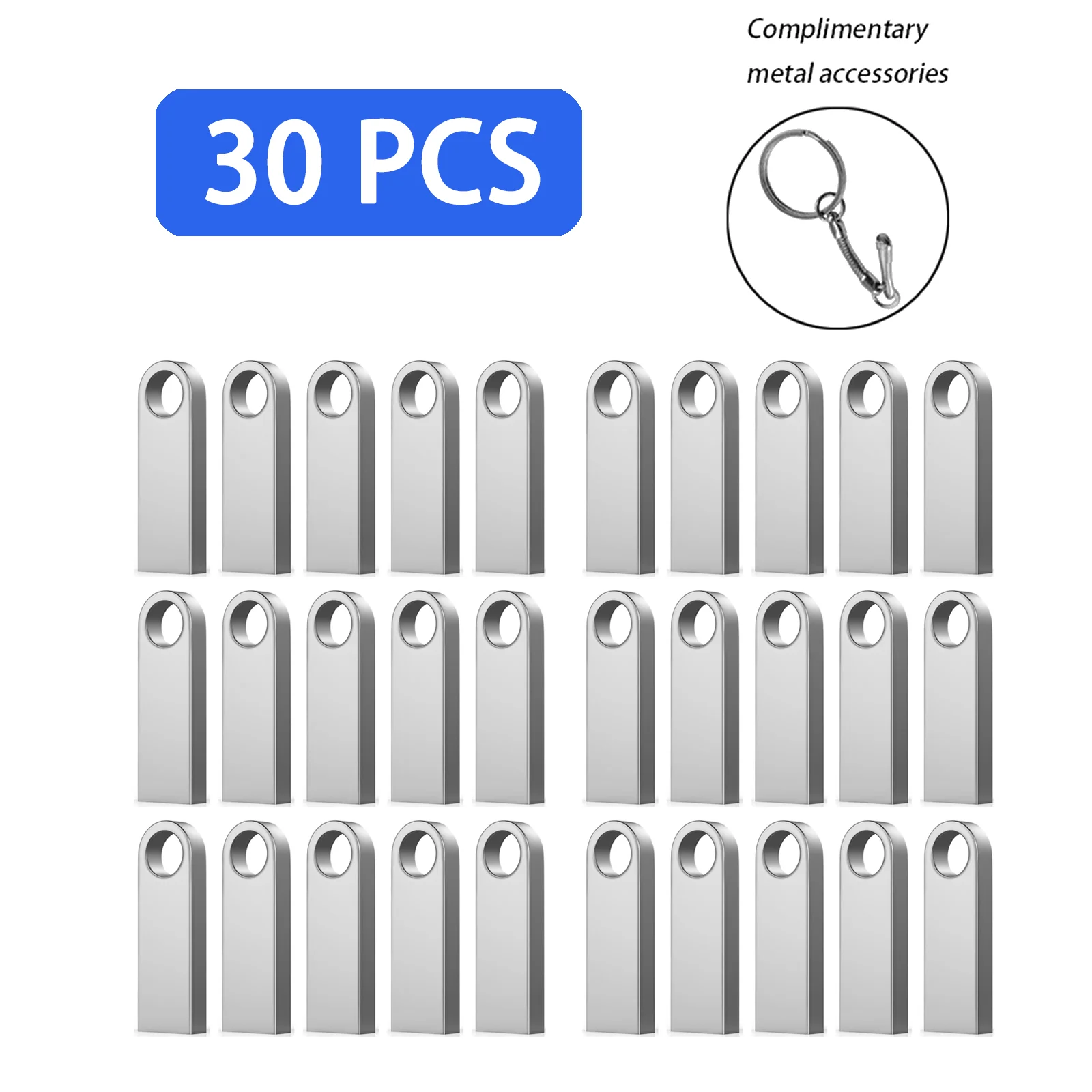 Usb 3.0 Flash Drive Pen Drive Pendrive Vara Android Micro pc Carro tv 128gb 64gb 32gb 16gb 8gb 30 Pcs - Imagem 6