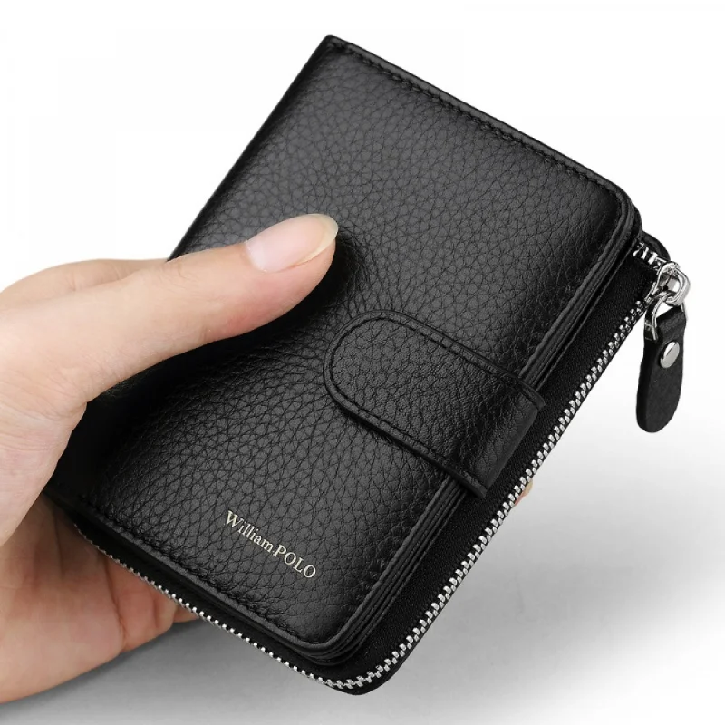 

Emperor Paul Men's Leather Card Holder Multiple Card Slots Wallet Large Capacity Zipper Driving Leather License Leather Case Car