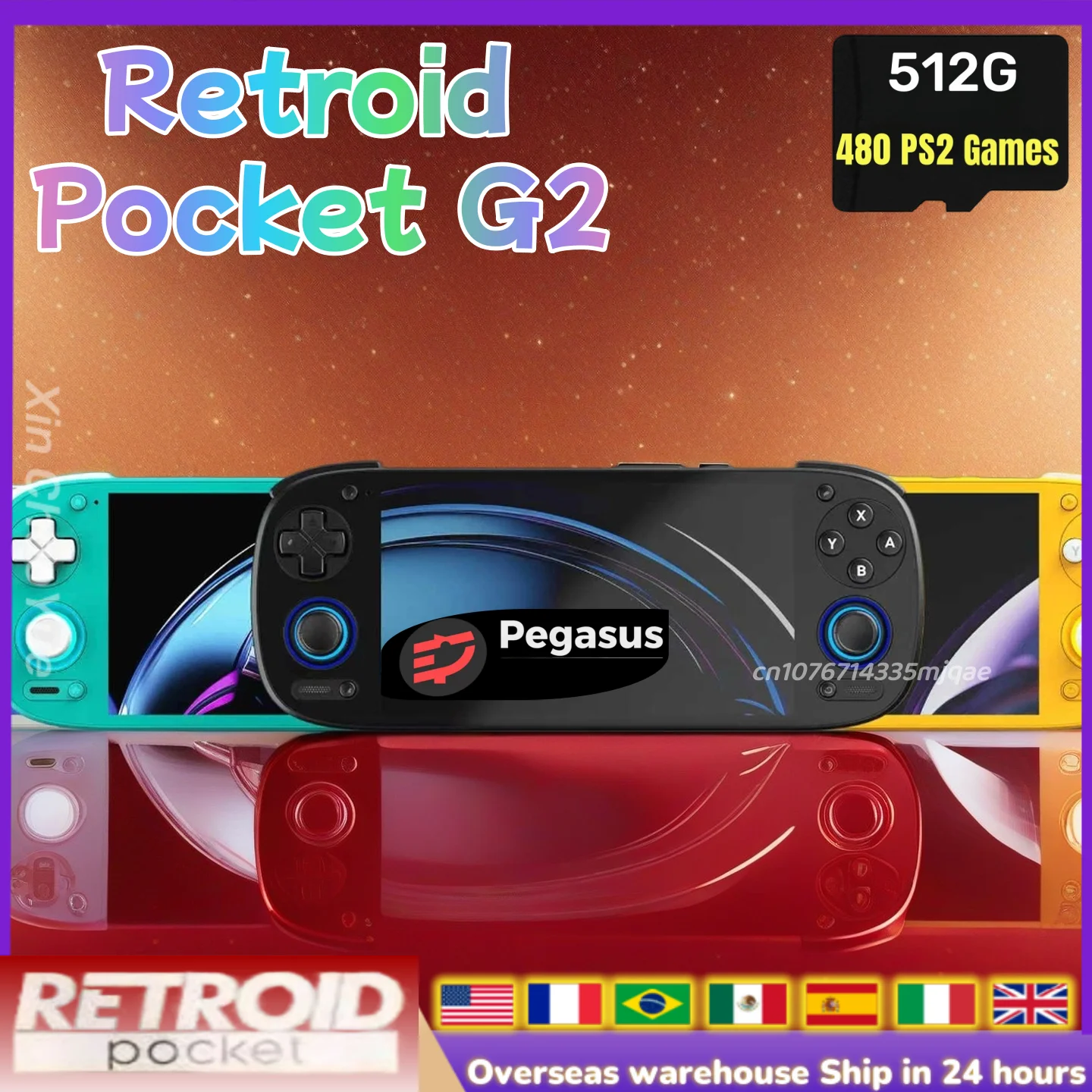 Console de jeu portable Retroid Pocket G2 RP G2 Android 15 Écran AMOLED 5,5 pouces 1080P 5000mAh Joystick à effet Hall PSP PS2