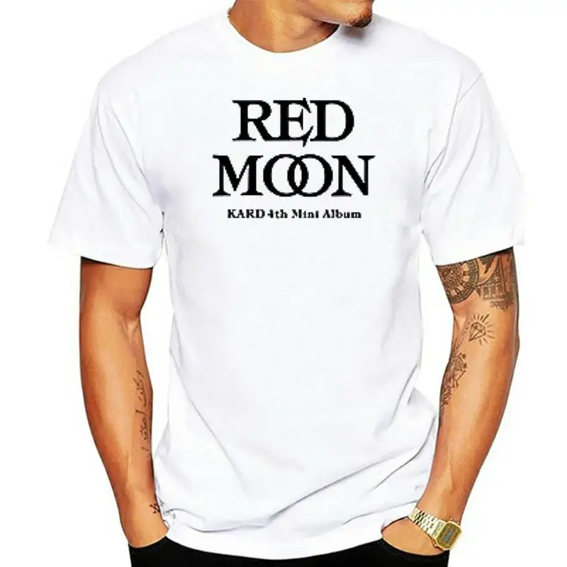 

KARD RED MOON High Quality T Shirt Print Clothing Loose Tops for Men and Women Short-sleeved T-shirt Summer