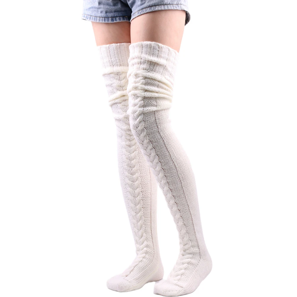 

Stay Stylish with Cable Knit Thigh High Socks Over Knee Stockings for Women Soft and Warm Perfect for Winter Fashion
