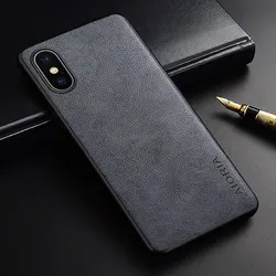 Luxury Vintage Leather Skin Case with Soft Silicone Cover - XS (Gray)