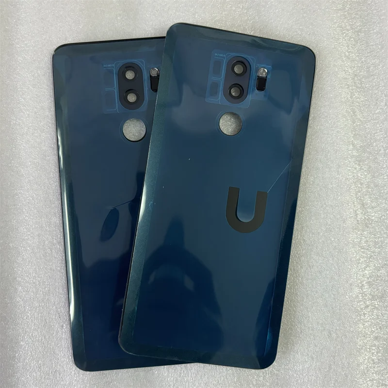 Glass Battery Cover 3D Glass Battery Cover For LG G7 ThinQ G7+ G710 G710EM Rear Housing Back Case With Adhesive with Camera Lens
