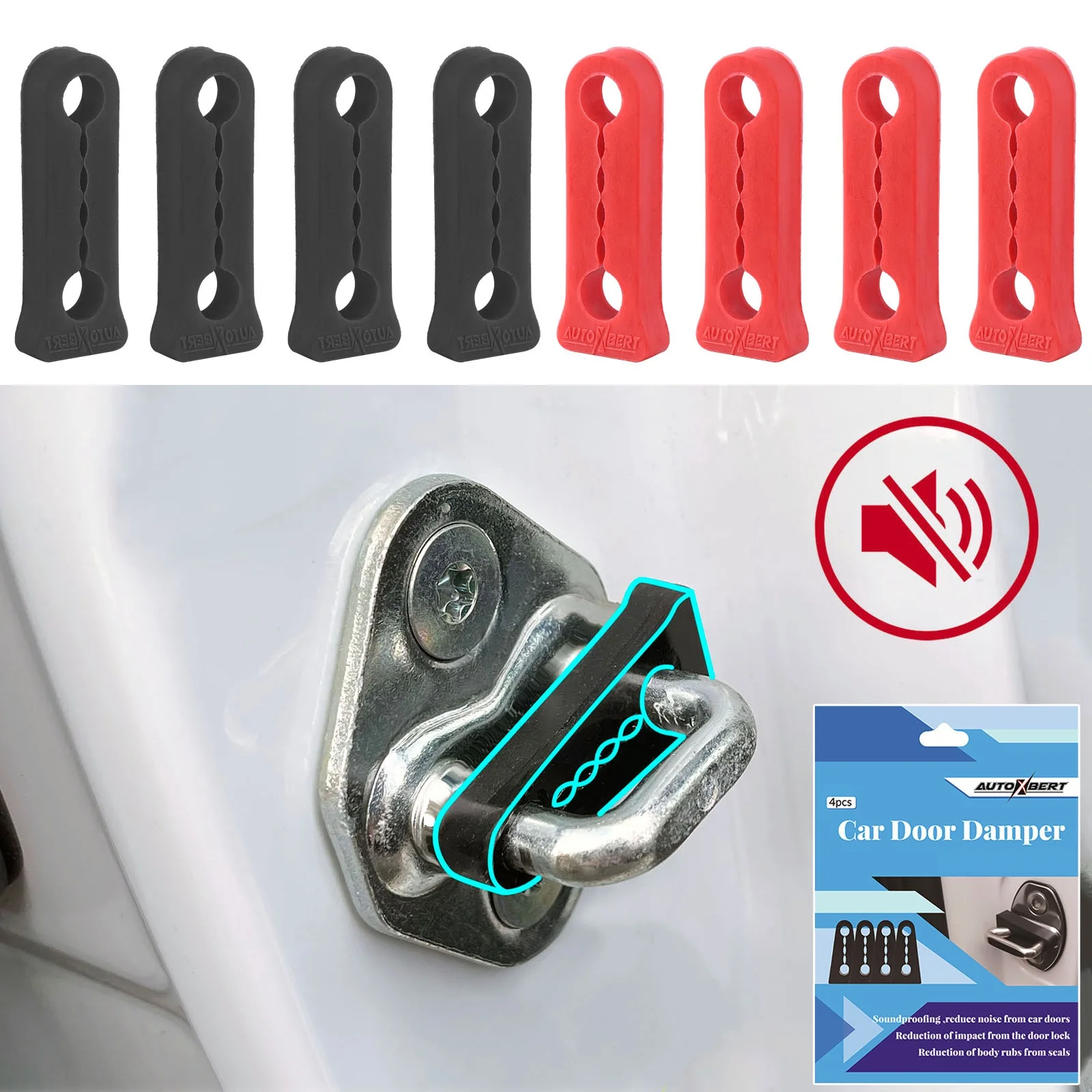 Sound Damper Door Lock Striker Deaf Gap Seal For Honda CRV Civic Accord Jazz Fit Pilot Odyssey HRV BR-V Stream Freed