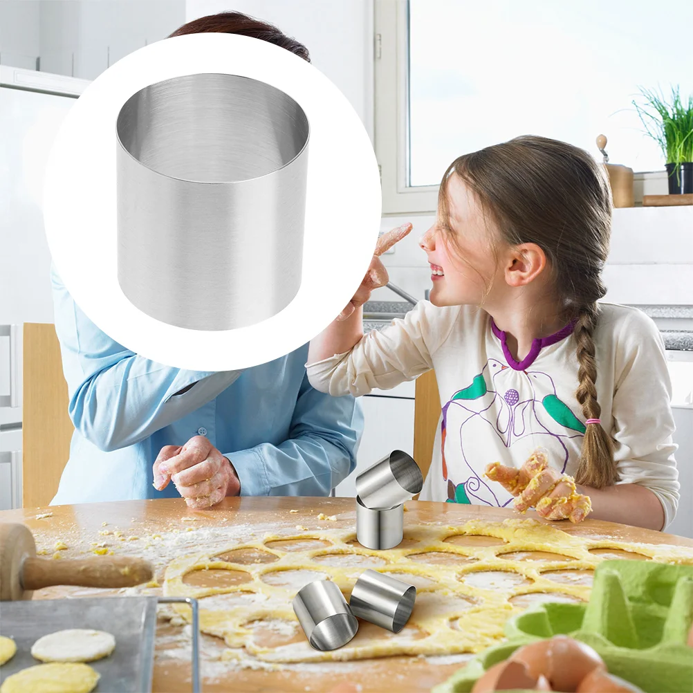 

12 Pcs Dessert Round Mousse Circle Ring Baking Tray Cake Mold Biscuit Kitchen Tool Home Bakeware Simple