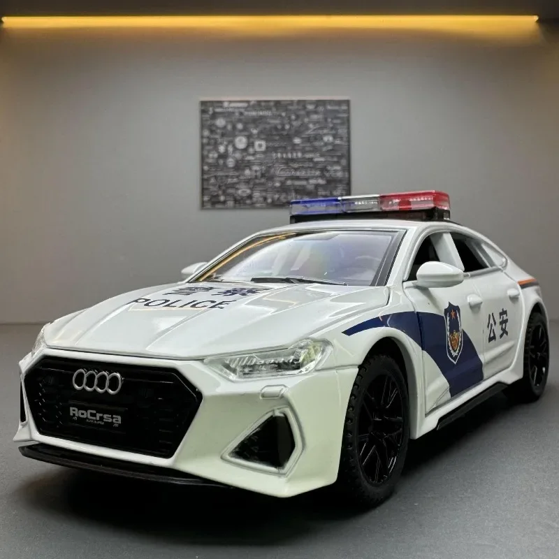 1:18 AUDI RS7 Sportback Versione Chiave Modello In Lega Auto Giocattolo Fonde Sotto Pressione Colata Di Metallo Suono E Luce Auto Giocattoli Per Bambini Veicolo - Foto 9