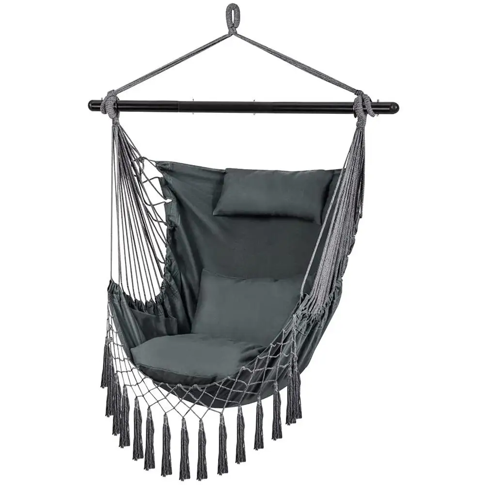 

Hanging Chair With Suspension Pillow Cushions Up To 150 Kg Hammock For Living Room Bedroom Garden Balcony Patio