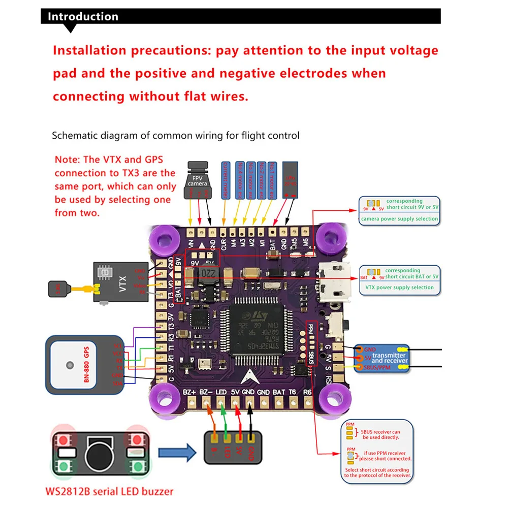 F405 V3 3-6S 30X30 FC&BLHELIS 50A 60A ESC FPV Stack BMP280 F405 Flight Controller 4in1 ESC For RC FPV Freestyle Drone Model