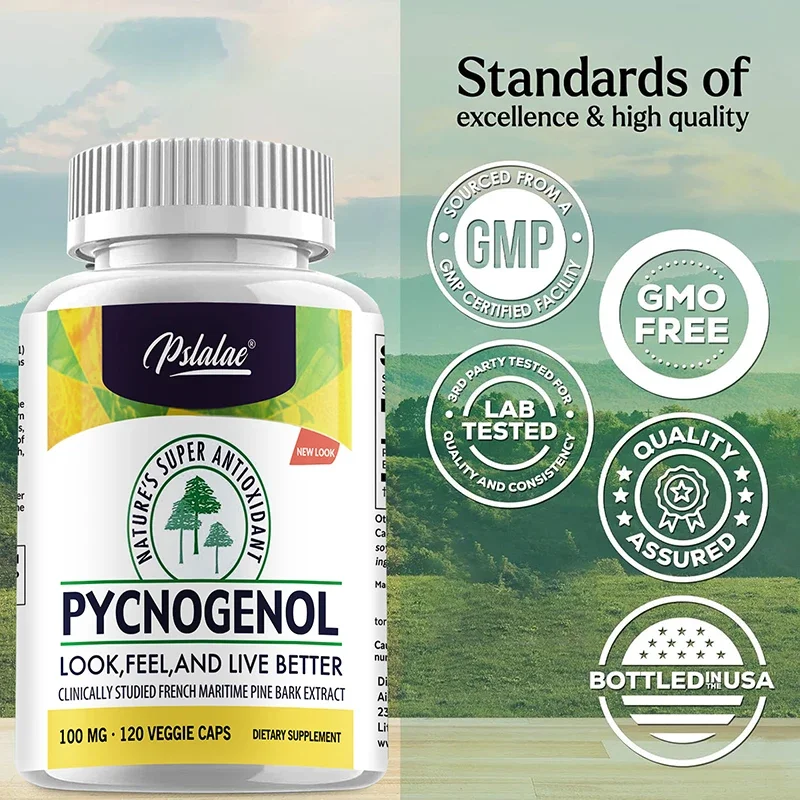 Pycnogenol Supplement Promote Skin Elasticity and Moisture Anti-oxidation Support Blood Circulation
