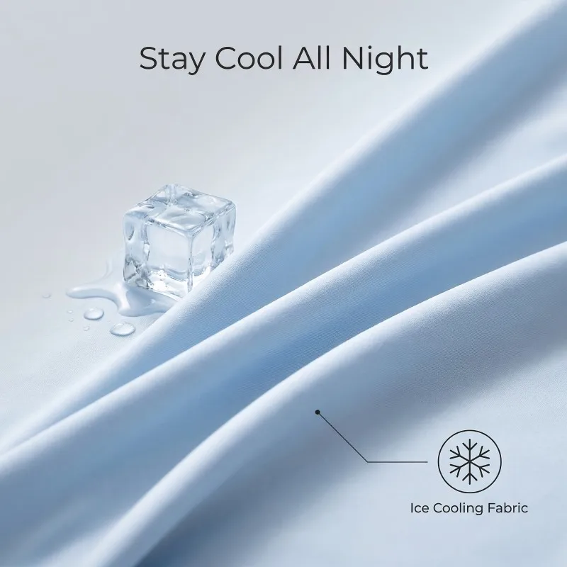 Enhanced Cooling Ice Silk Pillowcase for Hot Sleepers - Breathable & Soft Cover
