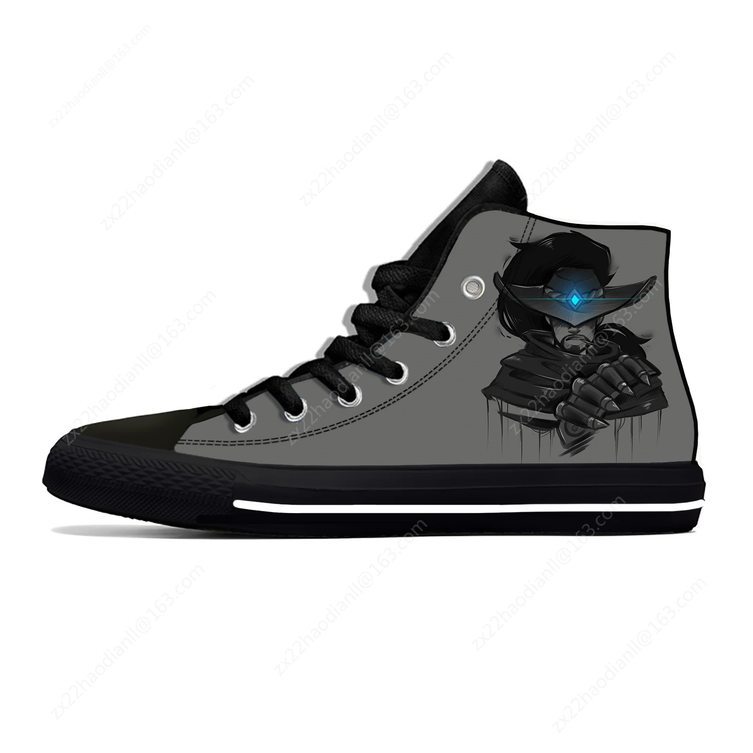League of legends yasuo Lightweight Cloth 3D Print Funny Cool Fashion High Top Canvas Shoes Men Women Casual Breathable Sneakers