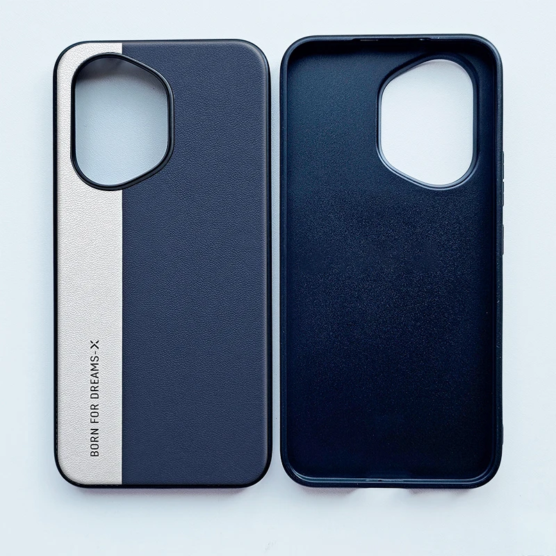 Fashion Triangle Pattern PU Leather + Hard PC Camera Protection Cover for For Honor 400 Pro