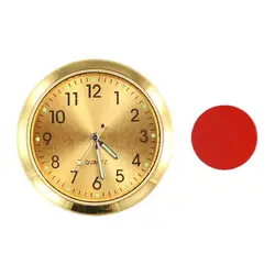 Compact Luminous Car Dash Clock - Waterproof Metal Quartz Ornament (C)
