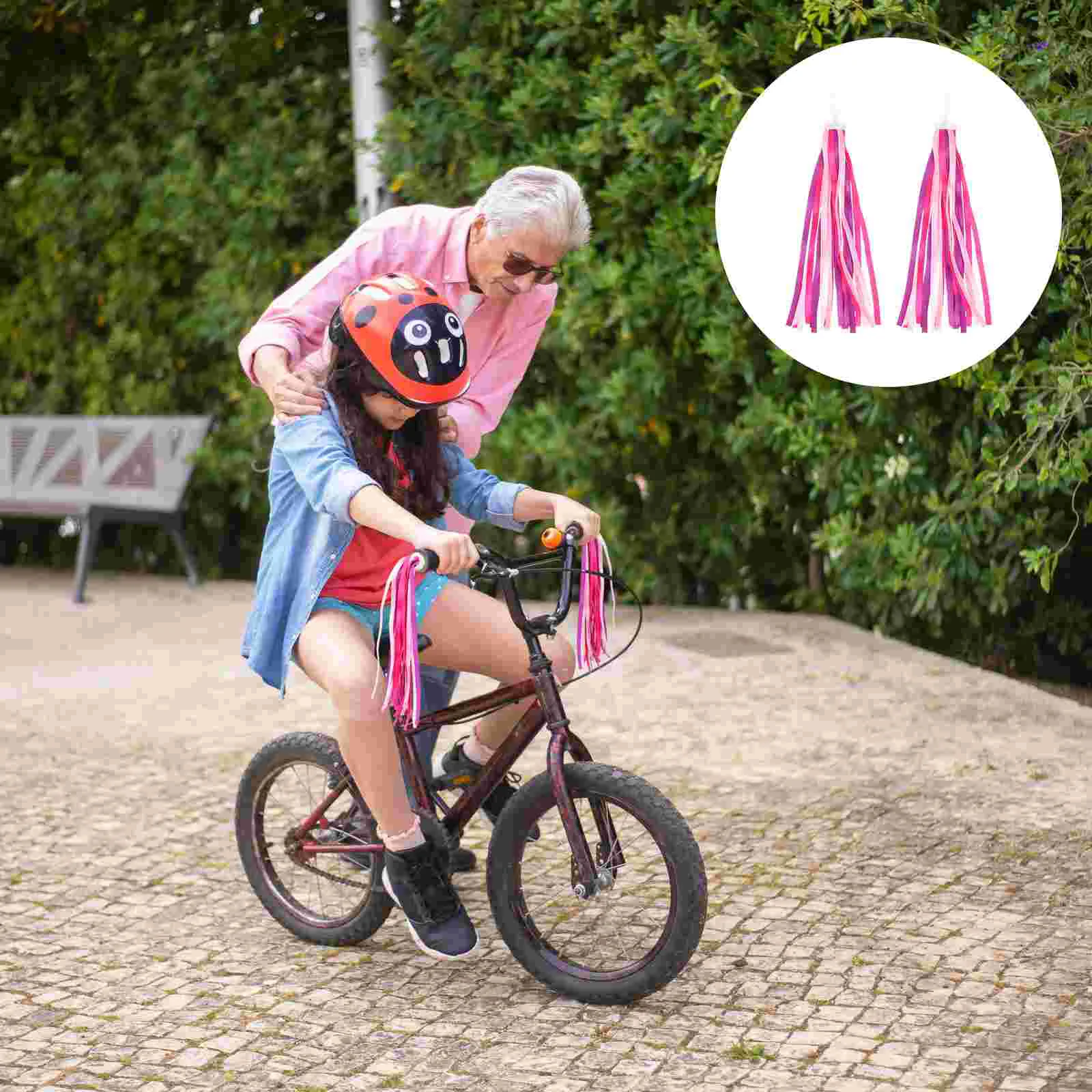 

Bike Handlebar Streamer Scooter Grips Streamer Colorful Cycling Streamer Bicycle Ribbon Tassel Kids Bikes Decorations Blue
