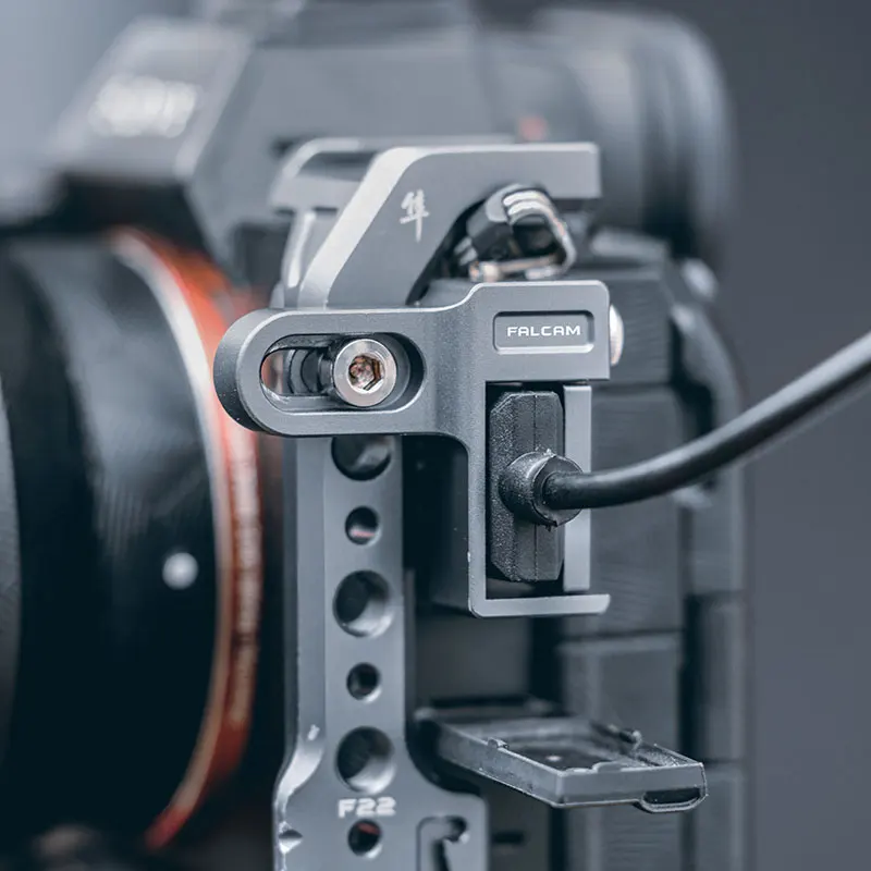 FALCAM F22 카메라 케이지 케이블 클램프, HDMI 호환, A7 시리즈 케이지 리그 A7M4 A7M3 A7S3 A7R4 L 브래킷