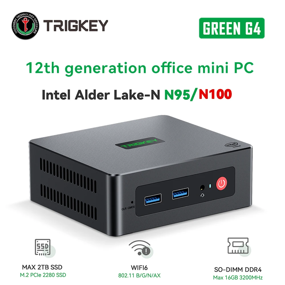 Intel Alder Lake N100 MINI PC N95 TRIGKEY G4 DDR4 8GB 256GB 16GB 500GB SSD  WIFI6 BT5.2 MINI PC Gamer Computer