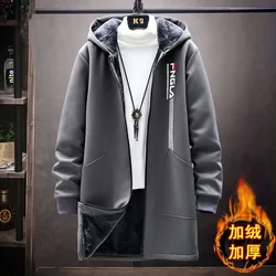 2023 Autumn and Winter New Fashion Trend Cashmere Long Trench Coat Men's Casual Comfort Thick Warm High Quality Large Size Coat