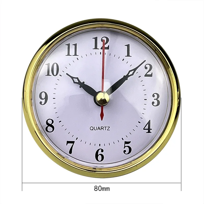 DIY 80MM Quartz Clock Insert Movement Round Clocks Insert Part Arabic Roman Bedside Antique Watch Desk Replacement Decor Parts ﻿ 6