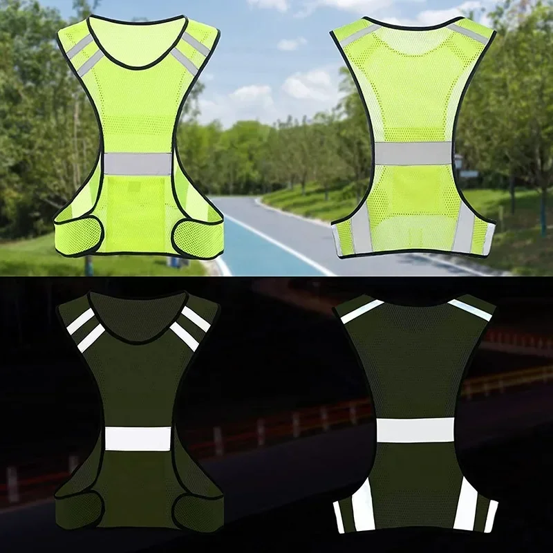 Cycling Reflective Vest High Visibility Safe Jacket For Night Riding Running Jogging Motorcycle Outdoor Sports Waistcoat