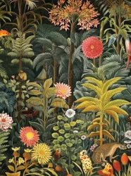 Tropical Jungle Wildlife Botanical Canvas Art Wall Decor - 60X90cm Unframed (5)