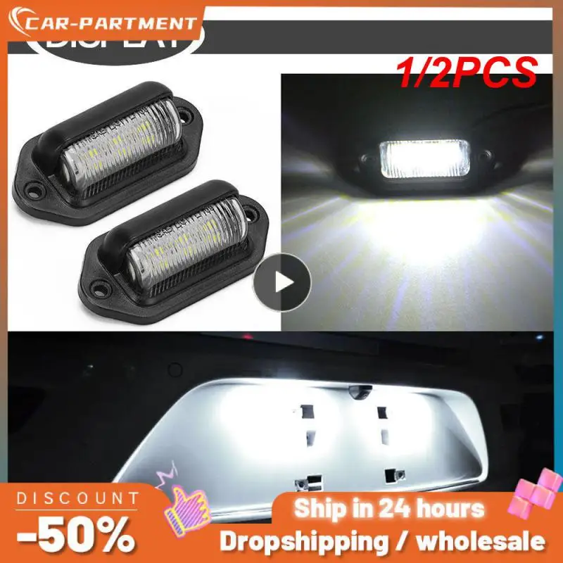

1/2PCS LED License Plate Lights for Car Truck RV Trailer Van Universal License Taillight Waterproof Rear Lamp 12V