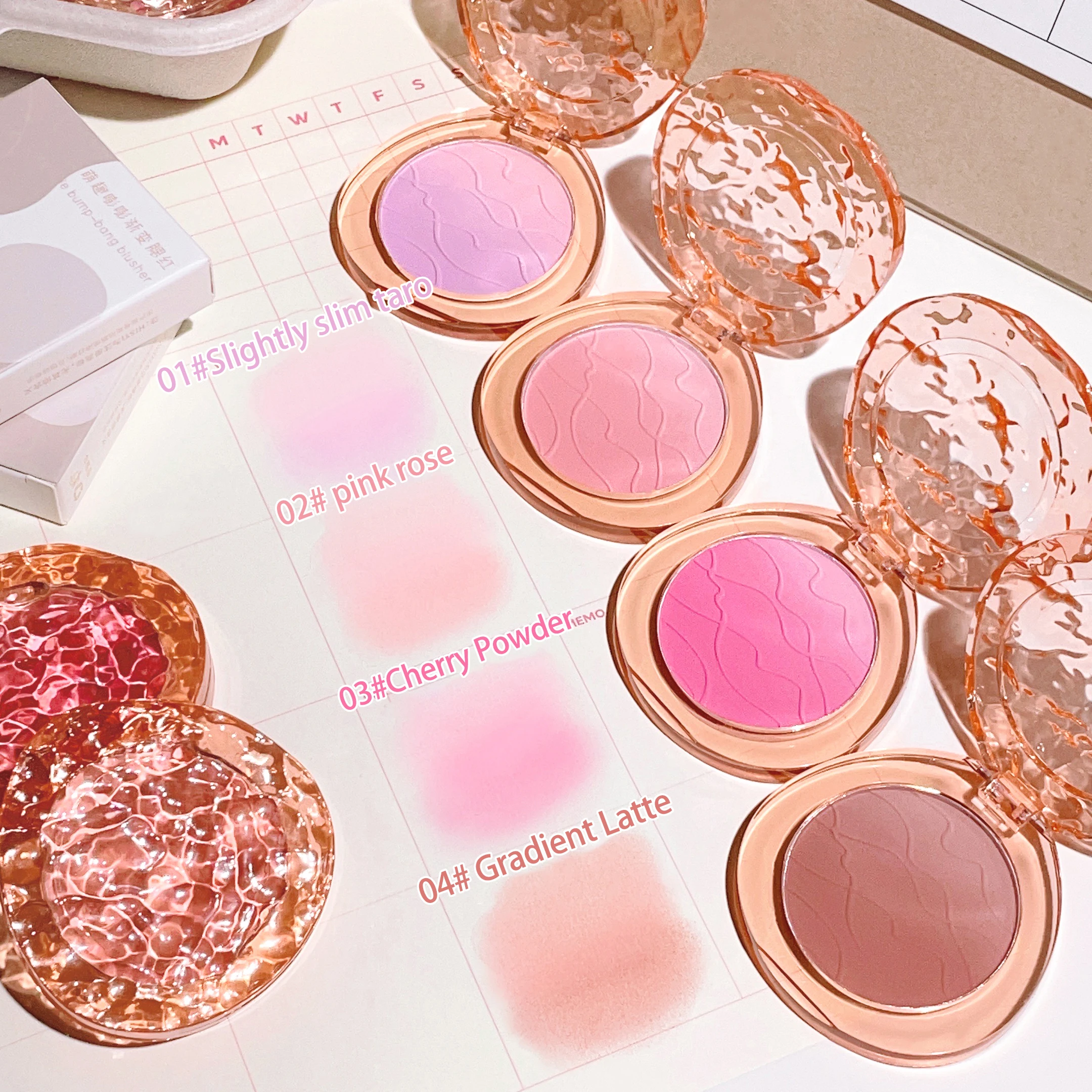 HISYI Blush For Daily Nude Makeup powder blusher,blush powder,blush plate,monochrome blush,blush cream,cream blusher,facial blusher