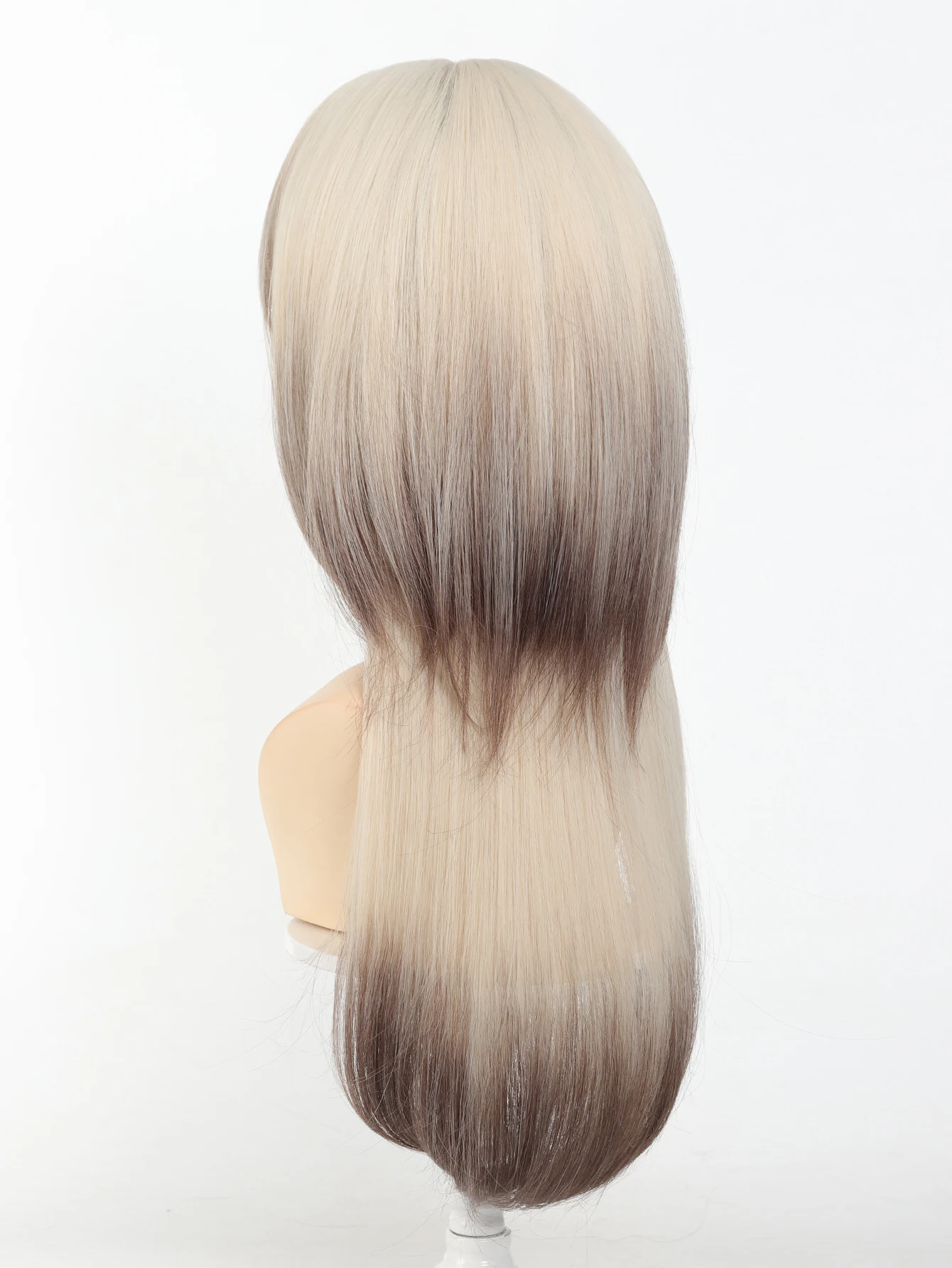 Synthetic Blonde Brown Long Straight Glueless Wig for Women