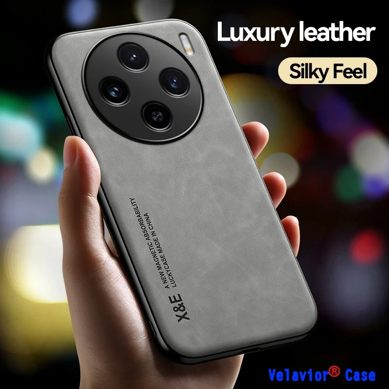 

Case for Vivo X100 Pro Luxury PU Leather Holder Shell for Vivo X100 X90 Pro X90 Pro Plus Cover Silicone Protection Phone Funda