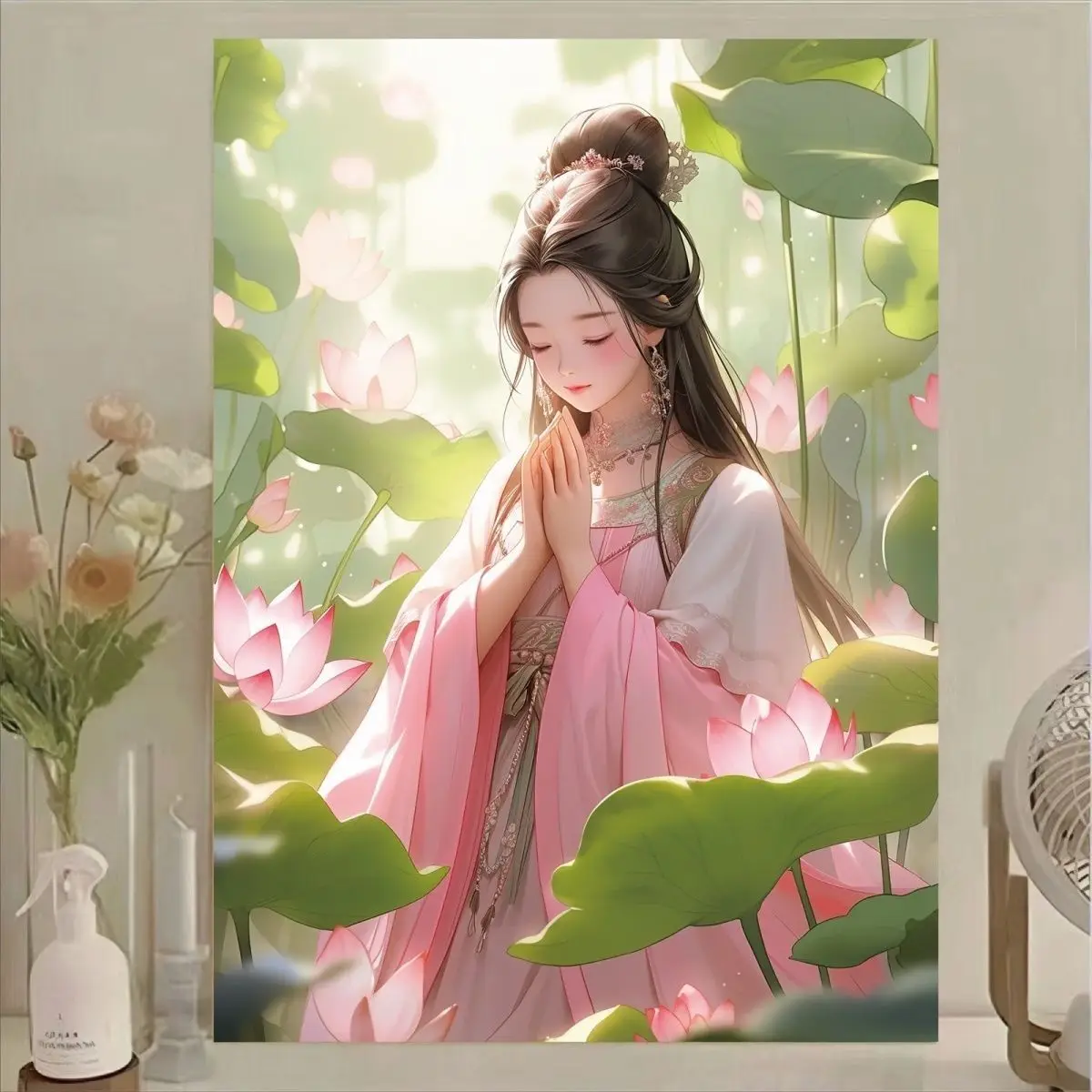 Prayer Girl Cross Stitch Embroidery 9ct 60x80cm DIY Printed Kits Needlework Set Home Decor Crafts