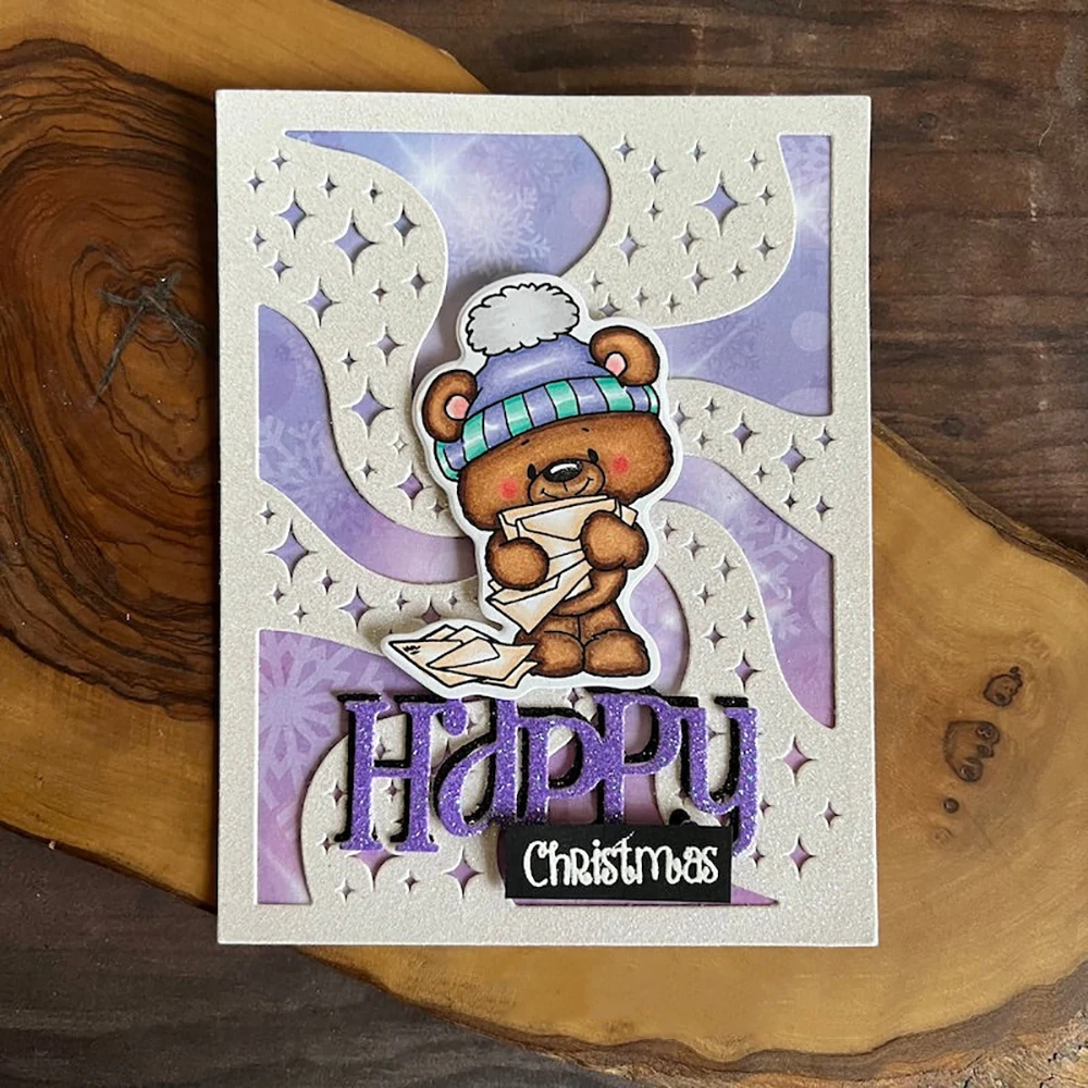 Elf Bär mit Zuckerstange Form Messer Klare Stempel CLAW-MAS Wortspiel Wörter für DIY Scrapbooking Dekor Grußkartenherstellung Vorlage – Detail 6