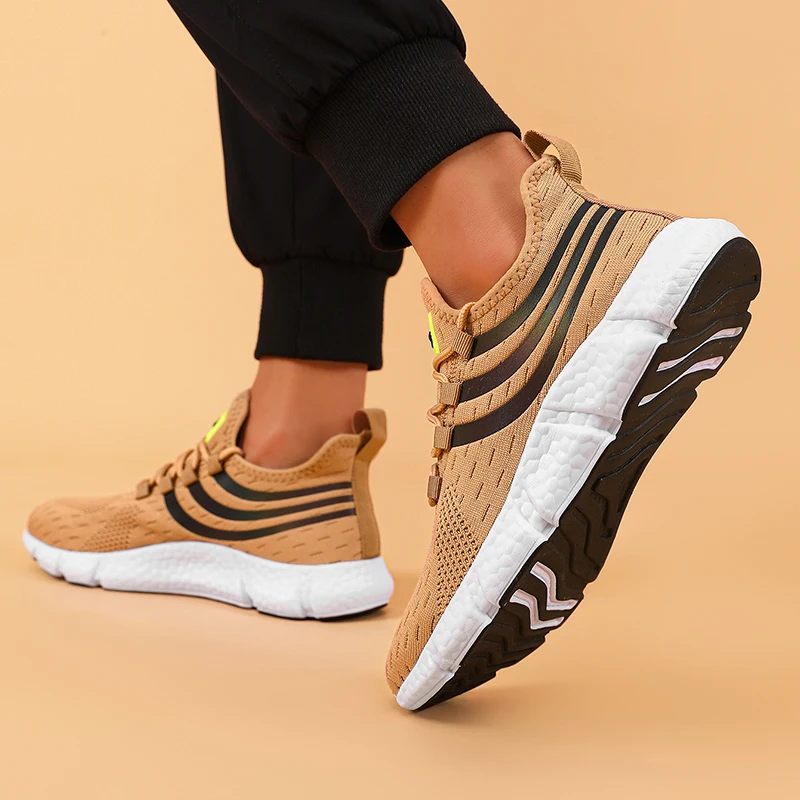 Men's Running Shoes Outdoor Tennis Soft Soled Jogging Comfortable Training Sports Flat Bottomed Shock-absorbing Anti Slip Shoes