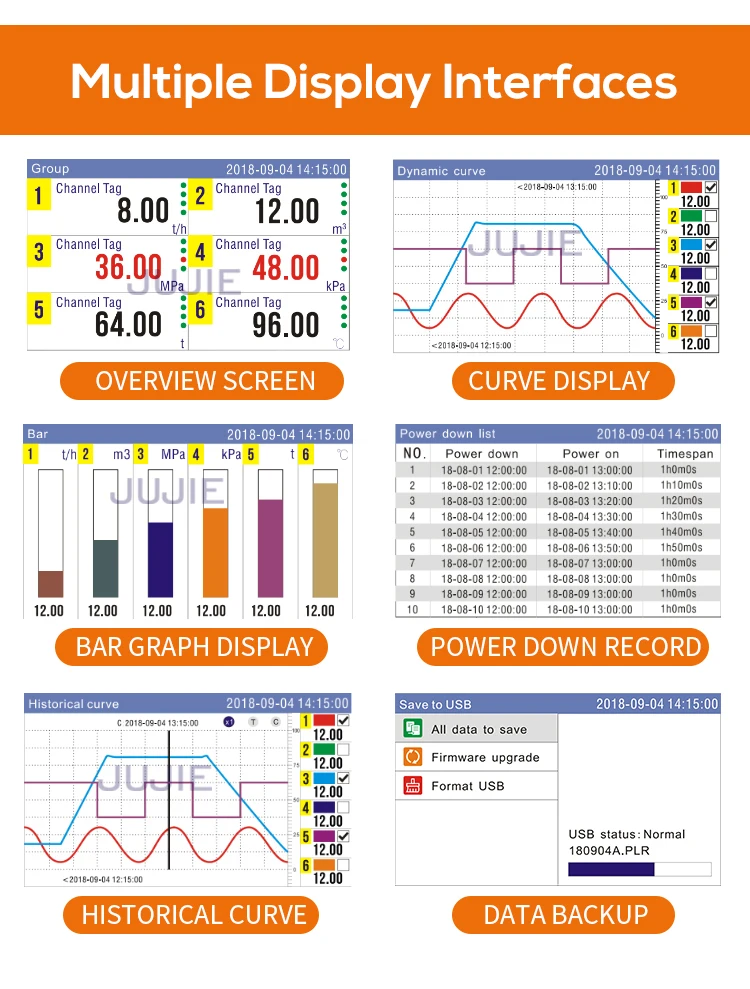 RS485 Paper Data Logger with Data Printing Function Temperature Pressure Humidit