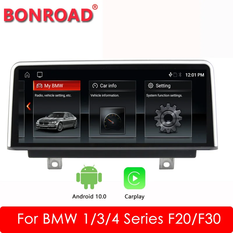 Автомобильный мультимедийный экран CarPlay 10 25 дюймов на Android 0 для BMW Series 1 2 3 4 F20 F21 F22