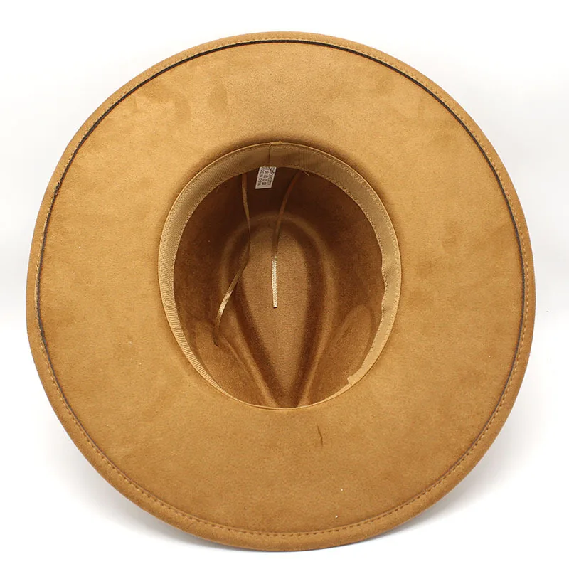 9.5cm Big Brim Suede Top Hat For Women Men Fashion Peach Heart Top Jazz Fedora Hats For Party Wedding Felt Cap fashion hat