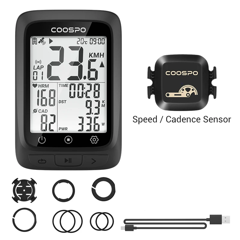 自転車コンピュータcoospo BC107 IP67 2.3インチBle5.0同期に