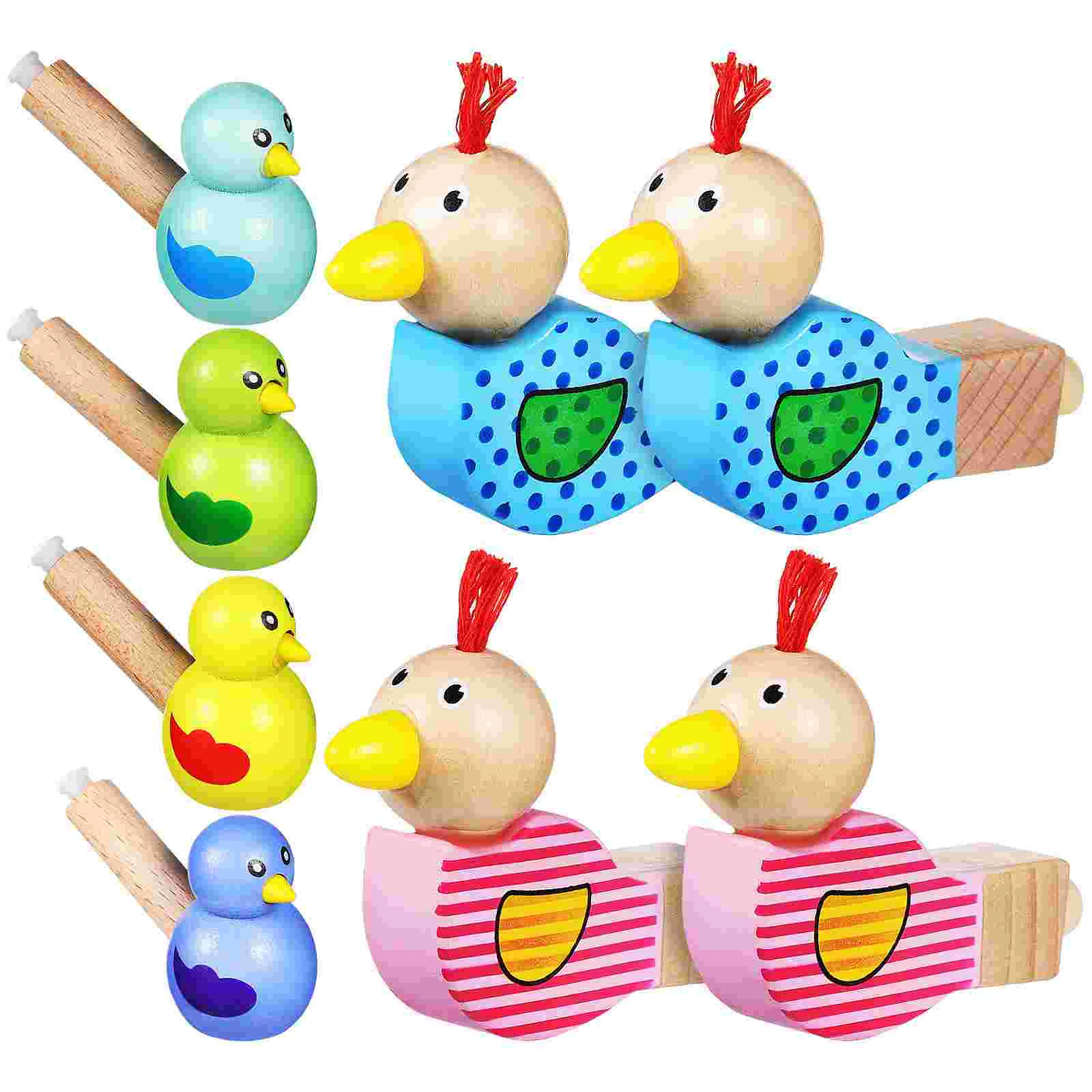 

8 Pcs Animal Whistle Child Wood Baby Toy Educational Musical Toys Wooden for Kids