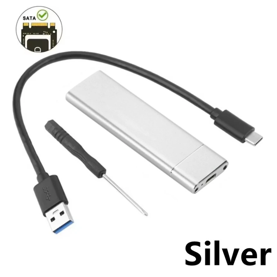 Compact USB-C M.2 SSD/HDD Enclosure with Dual Protocol Support