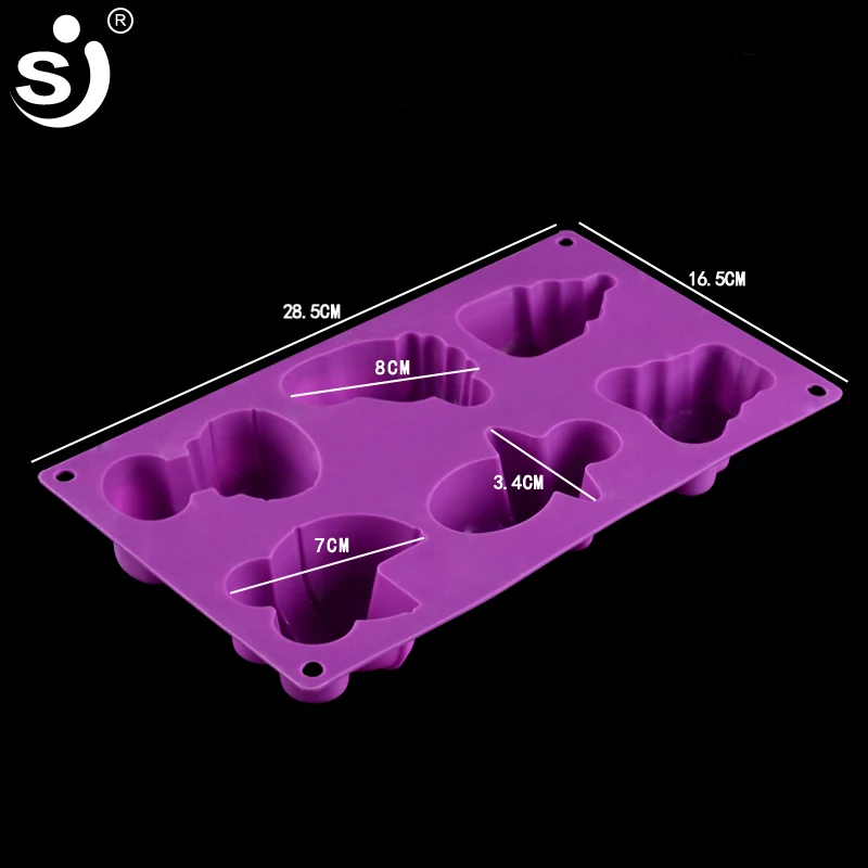 Silicone soap molds Ankle Anime Bear Shape 6 Cavity Not Stick DIY Craft Handmade