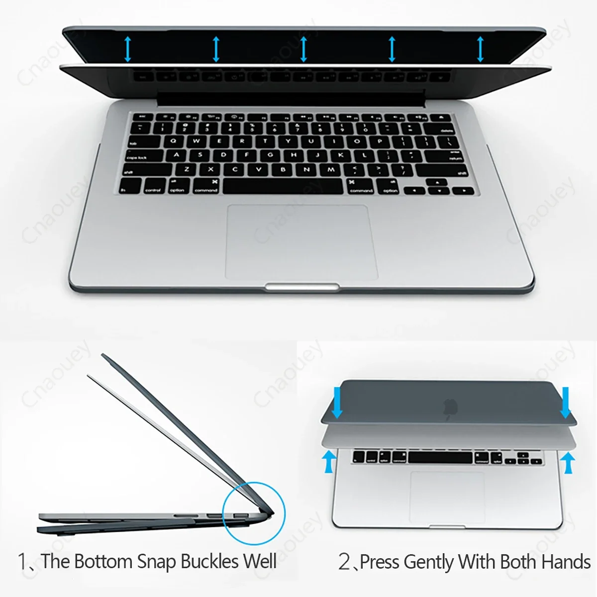 Capa para Laptop Anti-impressão Digital para Apple Macbook Escudo Protetor Apple m1 Chip m2 Air13.3 Air15.3 Air13.6 Pro13 Pro14 Pro16 - Imagem 4