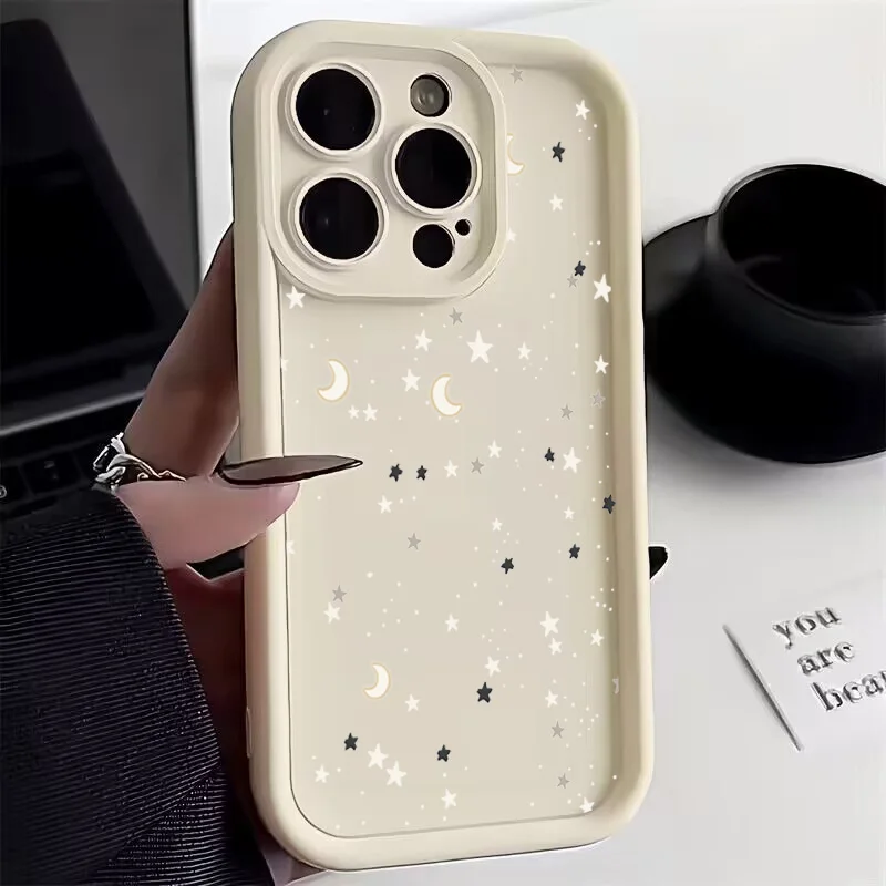 Star Print Soft Silicone TPU Phone Case - Sleek Protective Back Cover
