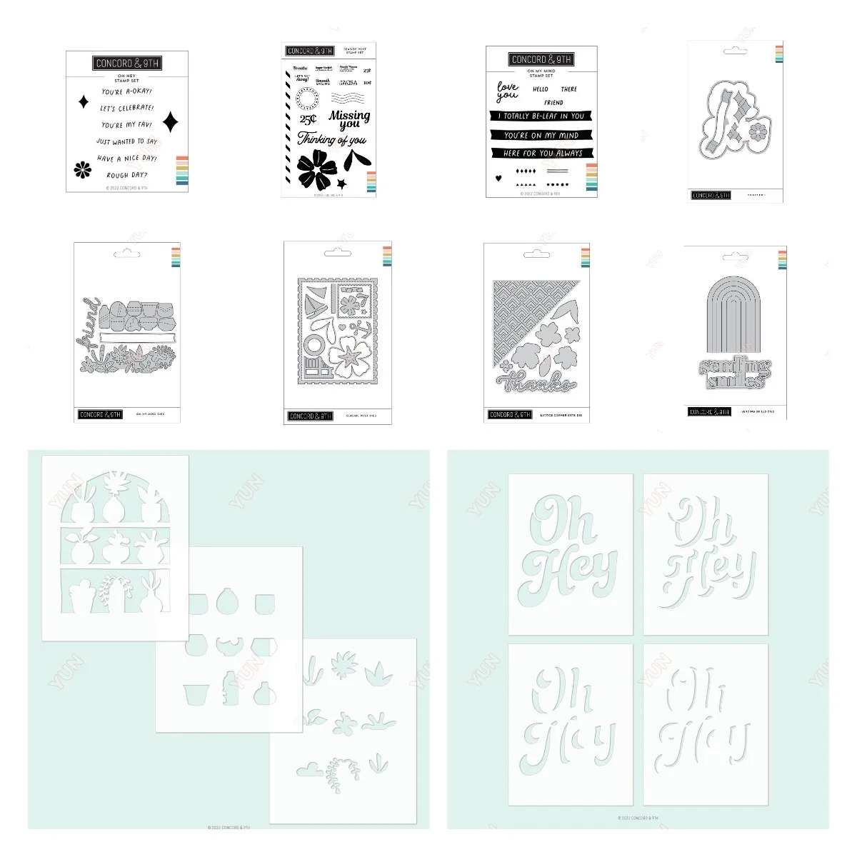 

On My Mind Seaside Post Sending Smiles Metal Cutting Dies and Silicone Stamps Stencil Scrapbooking Album Decoration Craft New