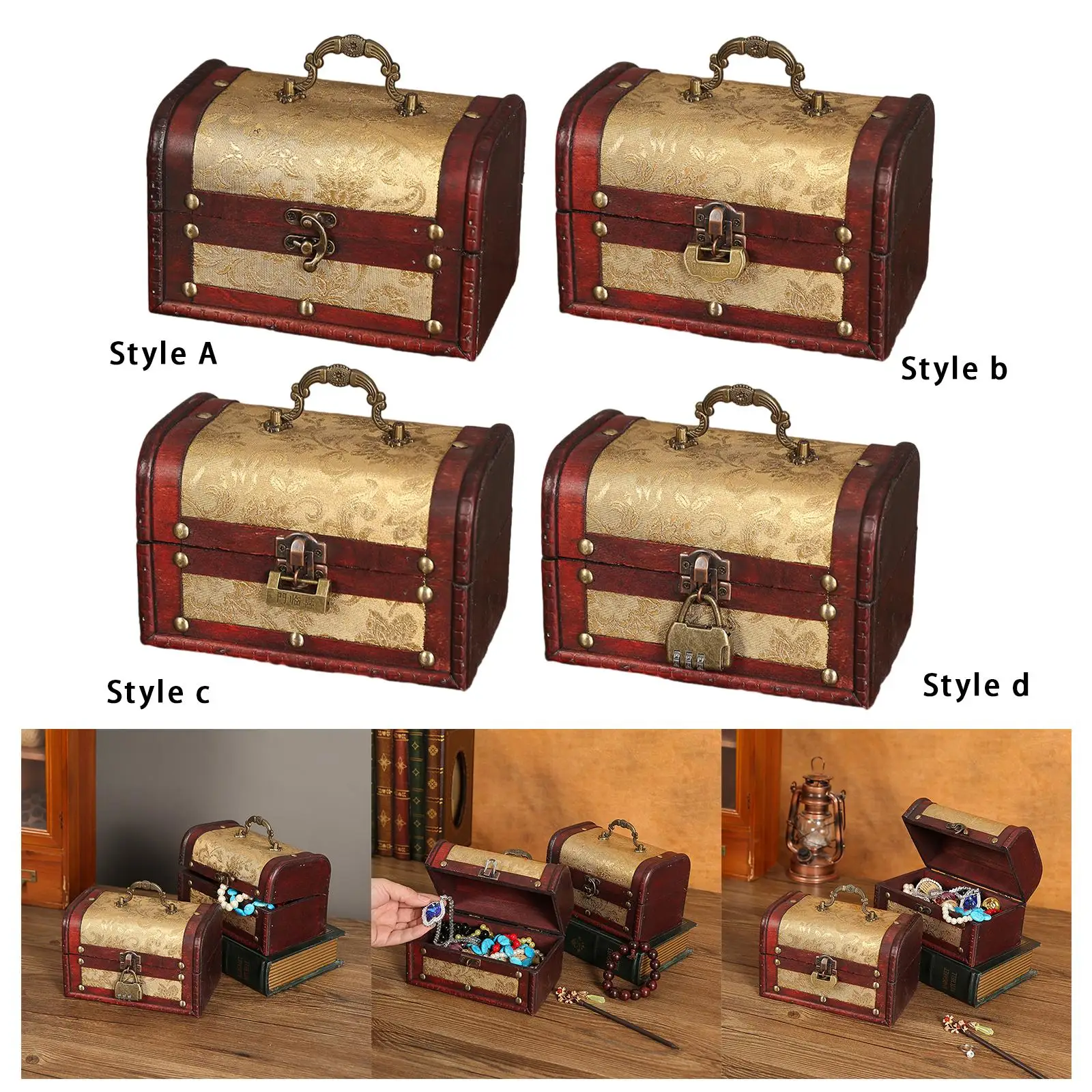 

Портативный деревянный ящик для хранения ювелирных изделий старомодный для кухонной стойки прочный