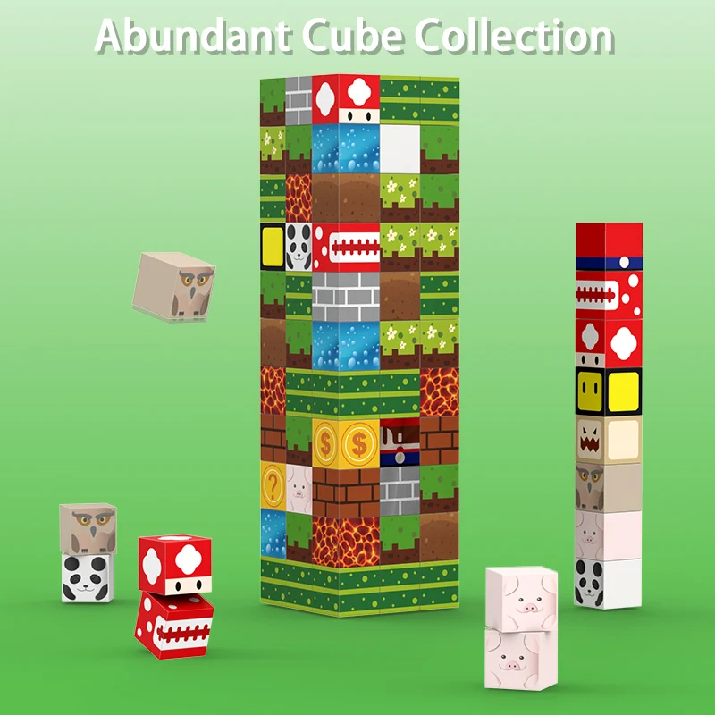 Magnetic Blocks 50-100PCS Super Mario Building Toys Build Mine Magnet World Set for Boys Girls 3+ STEM Montessori Sensory Toys