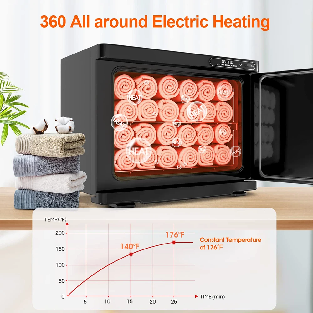 23L Hot Towel Warmer Professional Large Capacity 2 In 1 Double Layer Towel Warm Cabinet Tool Disinfector Spa Heater