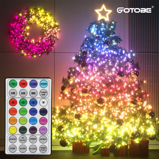 New LED Remote Control Christmas Fairy Tale Light String 200+ Mode Outdoor  Waterproof Christmas Tree Decoration Holiday Lighting - AliExpress