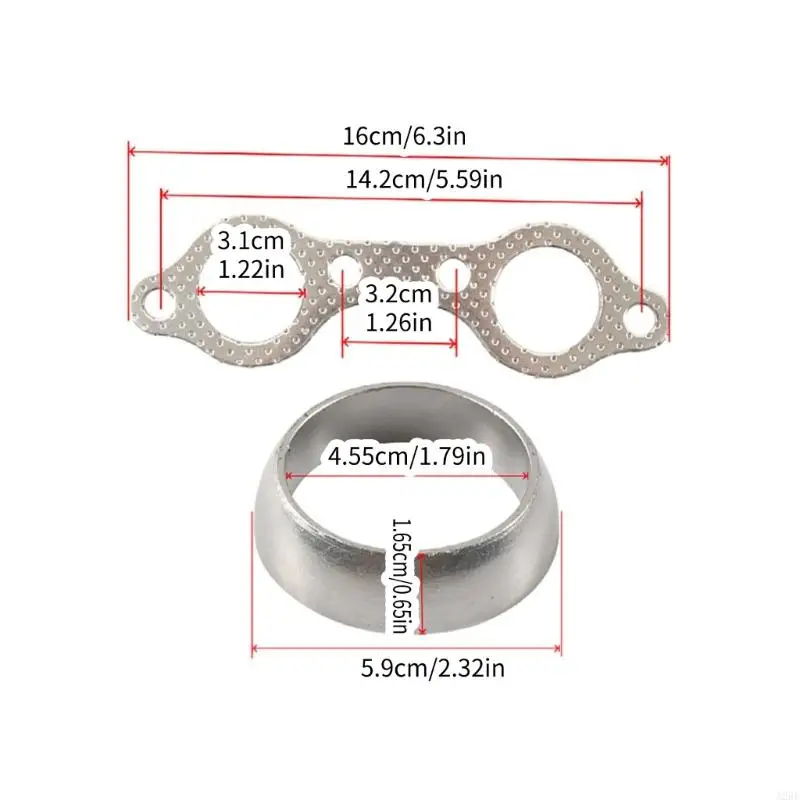High Temperature Resistant Exhaust Manifold Gasket Spring Set Vehicle Exhaust Repair Tool Replaces 5250091 for Vehicles