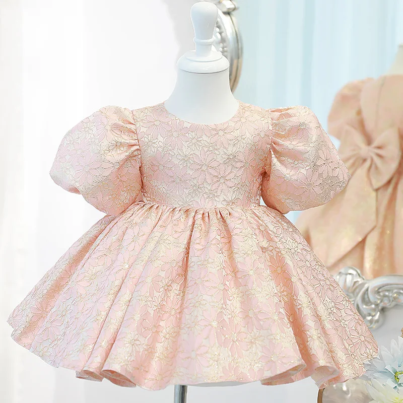 

Brand Baby Royal Lolita Princess Ball Gown Girls Spanish Floral Dress Infant Birthday Christening Dresses Girl Boutique Clothes